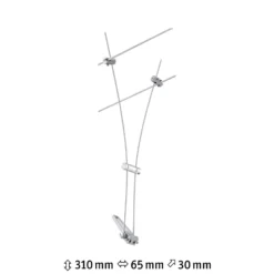 Paulmann Comet foco iluminación sobre cable, cromo