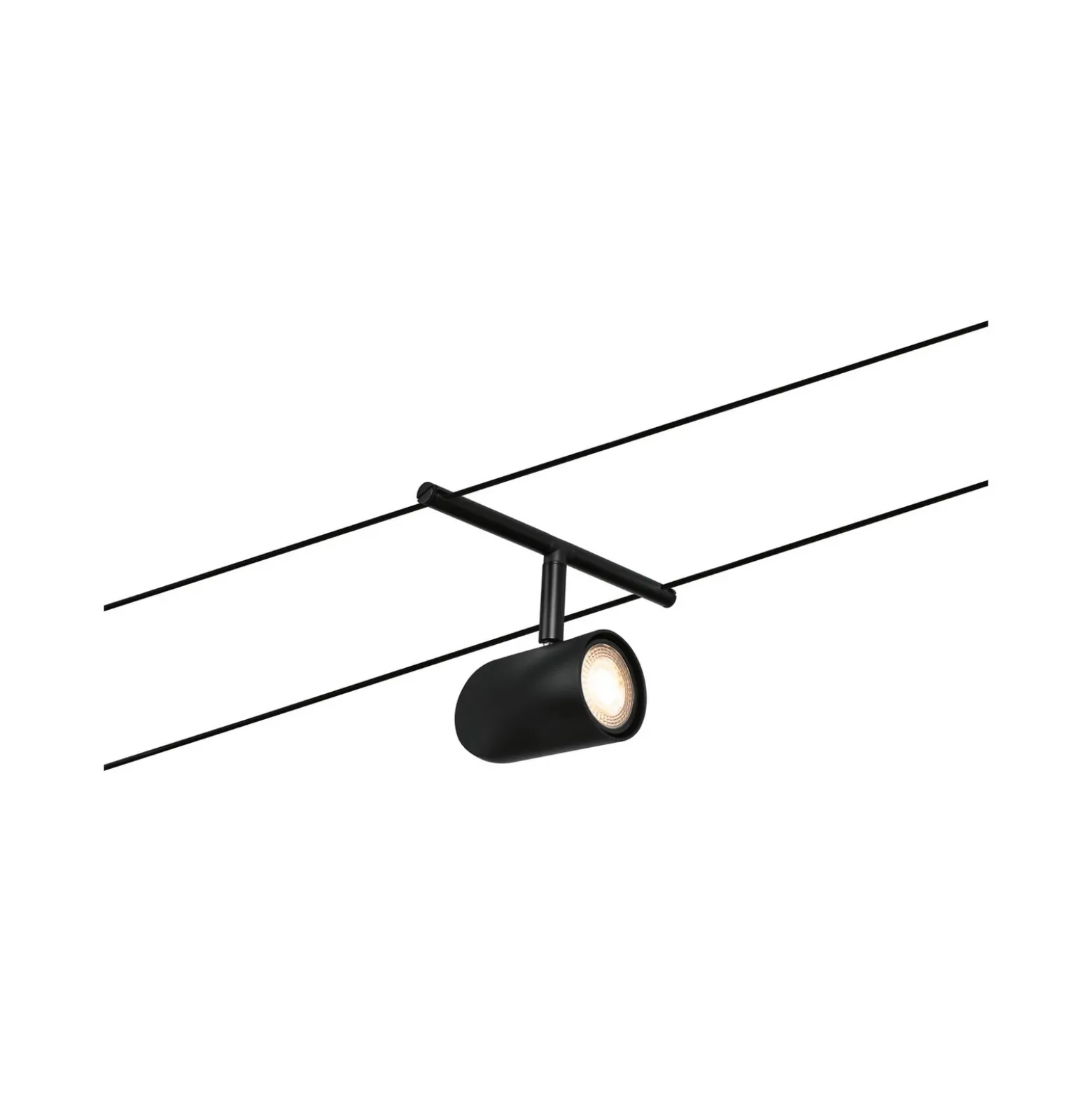 Paulmann Cup sobre cable básico 5 luces negro mate