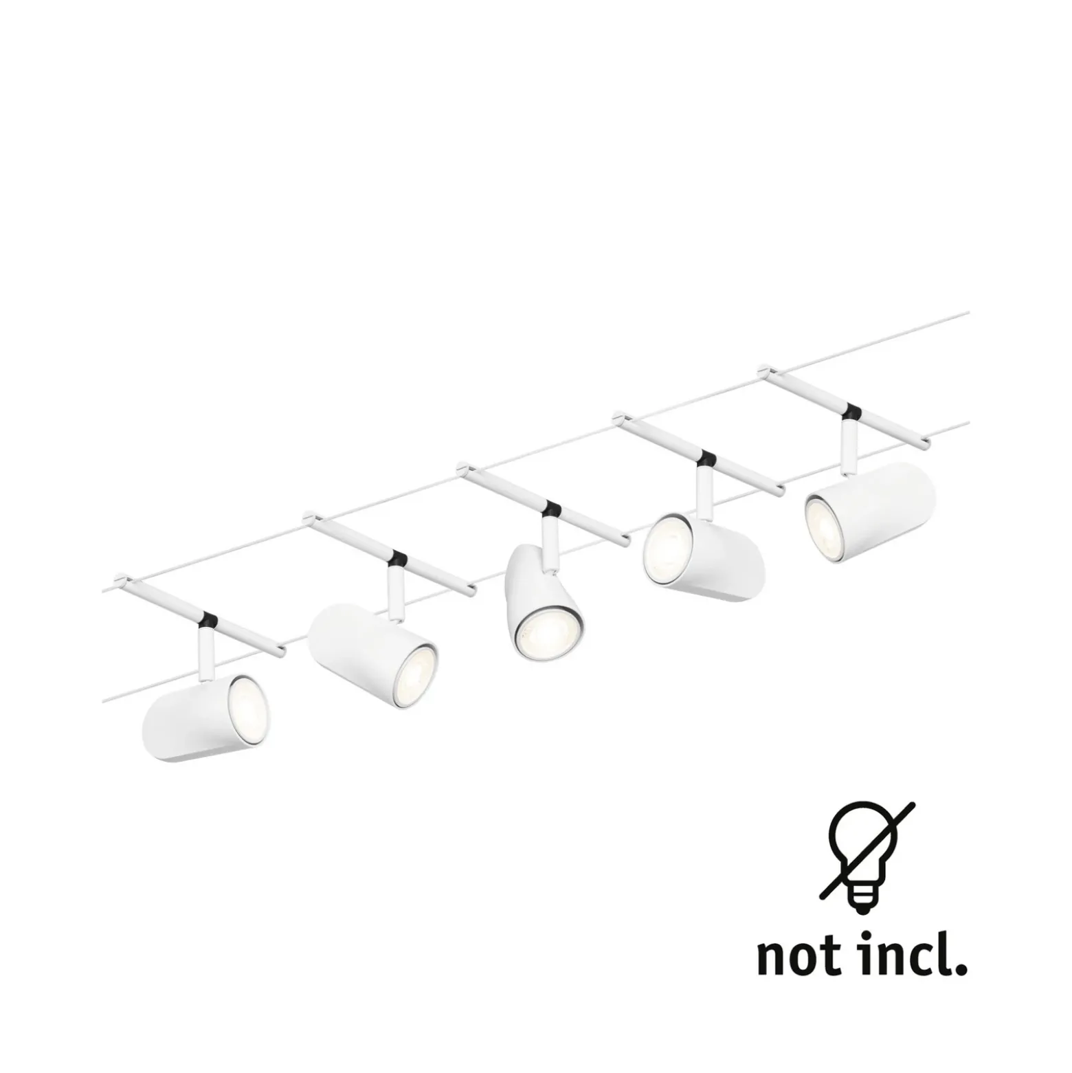 Paulmann Cup sobre cable básico 5 luces blanco