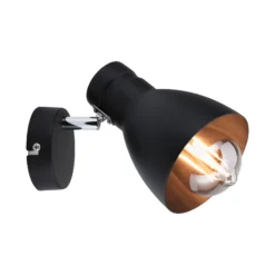 Paulmann Davy lámpara de pared, negro, 1 luz