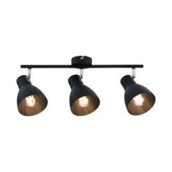 Paulmann Davy plafón, negro, 3 luces