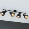 Paulmann Davy plafón, negro, 4 luces