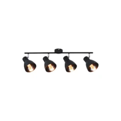 Paulmann Davy plafón, negro, 4 luces