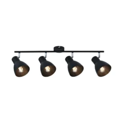 Paulmann Davy plafón, negro, 4 luces
