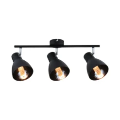 Paulmann Davy plafón, negro, 3 luces
