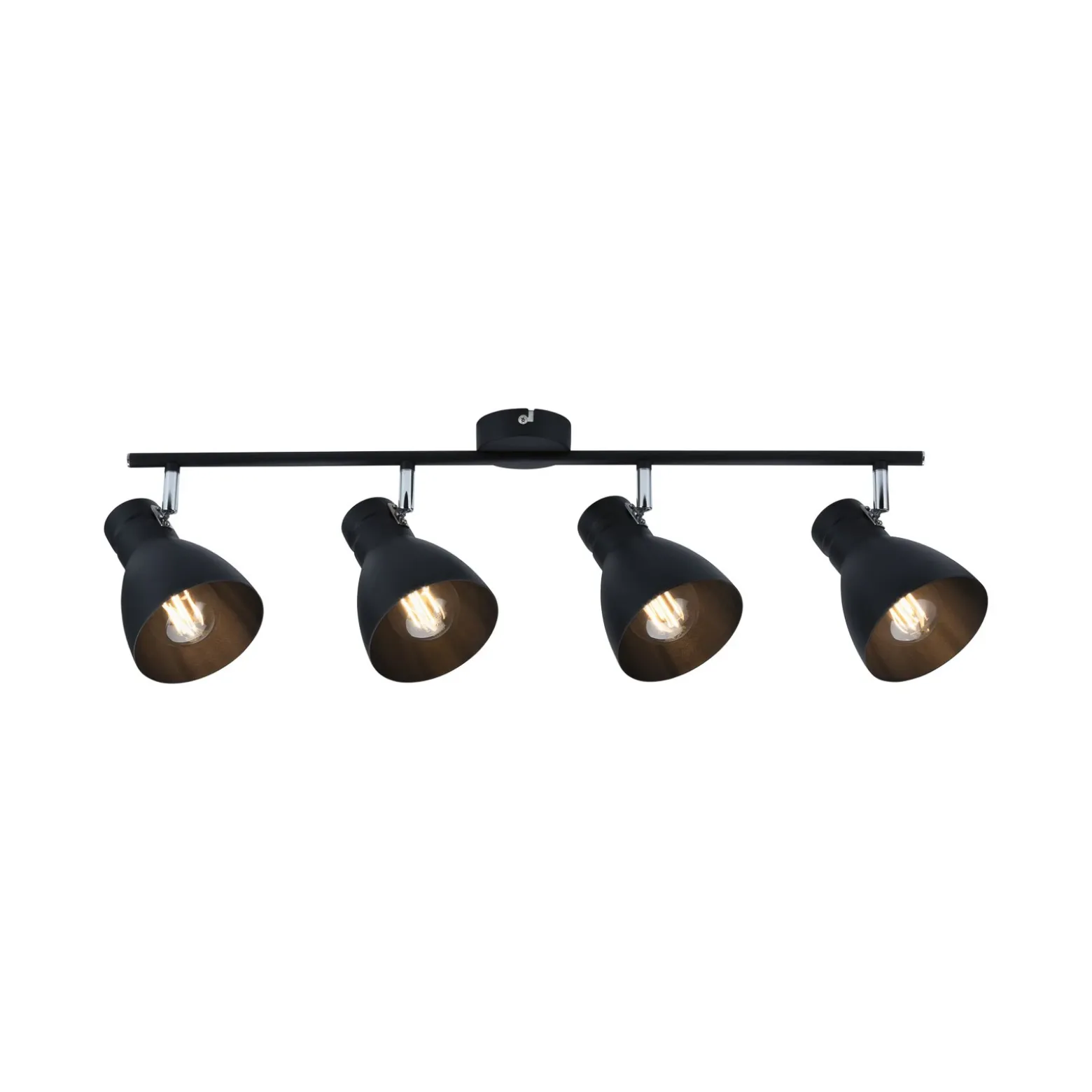 Paulmann Davy plafón, negro, 4 luces