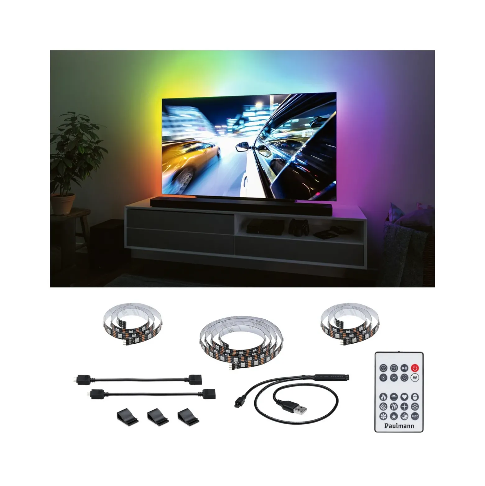 Paulmann EntertainLED LED-Strip RGB Set de TV de 55 pulgadas