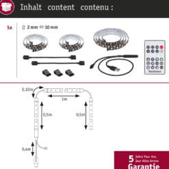 Paulmann EntertainLED LED-Strip RGB Set de TV de 55 pulgadas