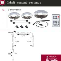 Paulmann EntertainLED LED-Strip RGB Set de TV de 75 pulgadas
