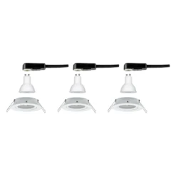 Paulmann 3 focos Nova redondos orientables/atenuables, blanco