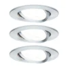 Paulmann 3 focos Nova redondos orientables/atenuables, aluminio