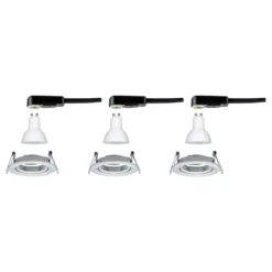 Paulmann 3 focos Nova redondos orientables/atenuables, aluminio