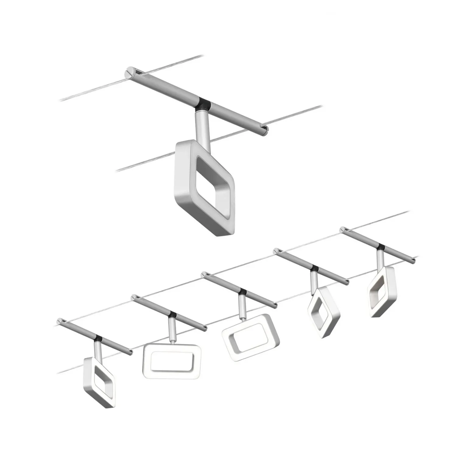 Paulmann Frame sobre cable LED 5 luces cromo mate
