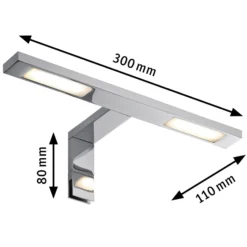 Paulmann Galeria Double Hook lámpara de espejo LED