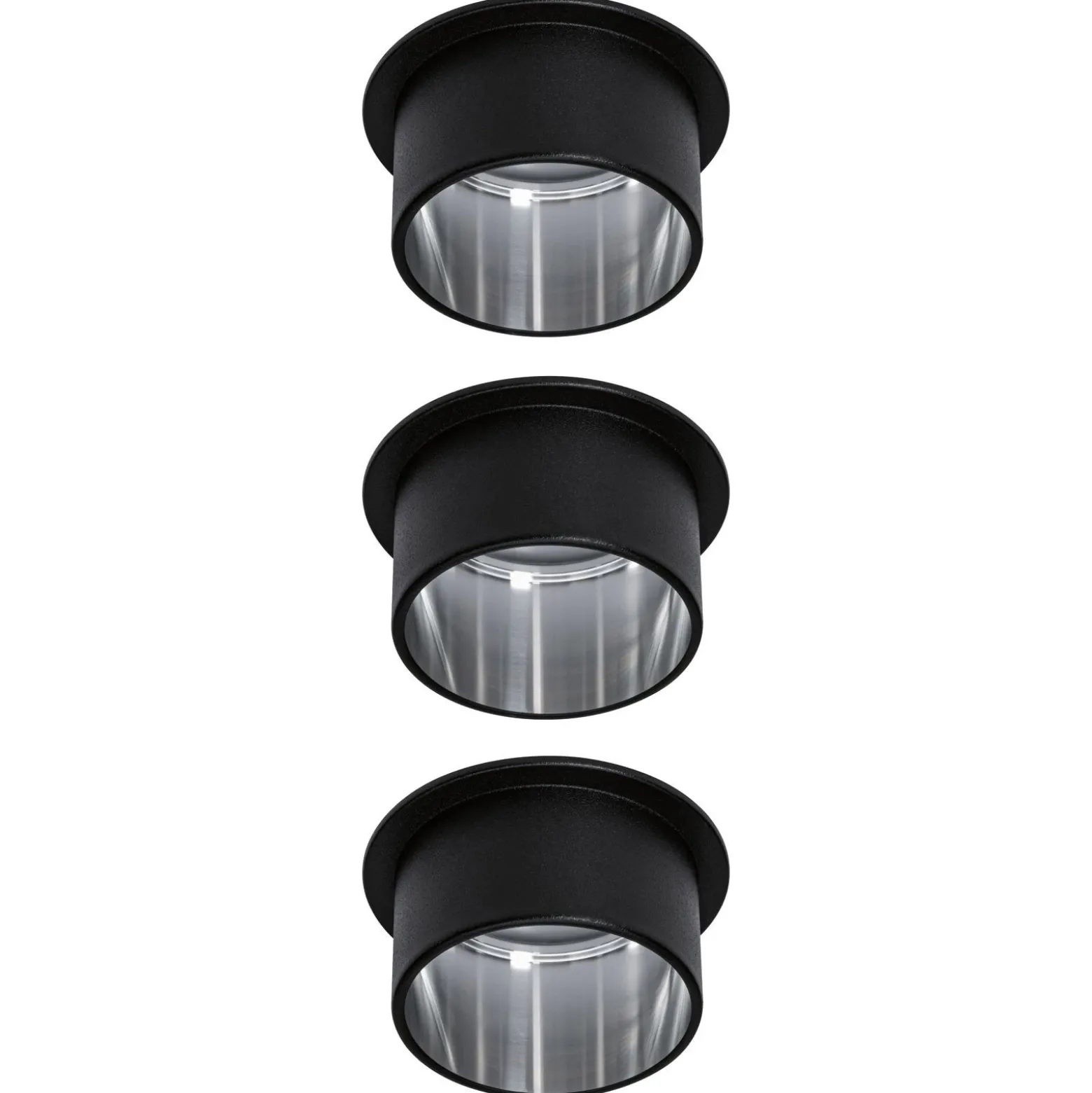 Paulmann Gil empotrado LED negro mate/hierro 3 ud