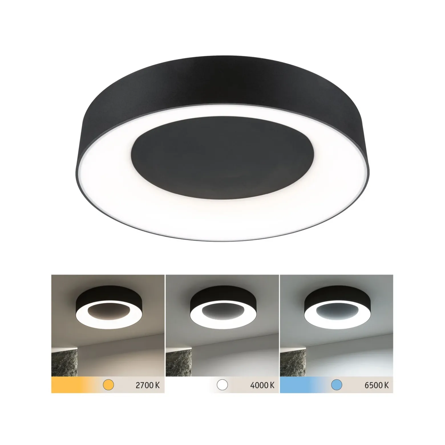 Paulmann HomeSpa Casca plafón Ø40cm negro