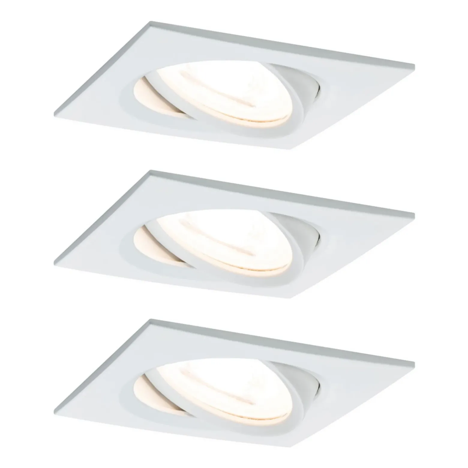 Paulmann, juego de 3 focos Nova Coin, angulares, atenuables, blanco mate, 2700 K