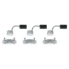 Paulmann, juego de 3 focos Nova Coin, angulares, atenuables, aluminio torneado,