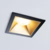 Paulmann LED empotrable Cole Coin negro/dorado, angular, IP44, atenuable, 3x