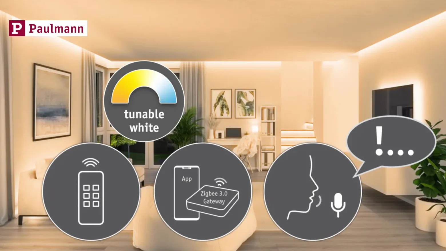 Paulmann Lento LED colgante ZigBee CCT atenuable cromado