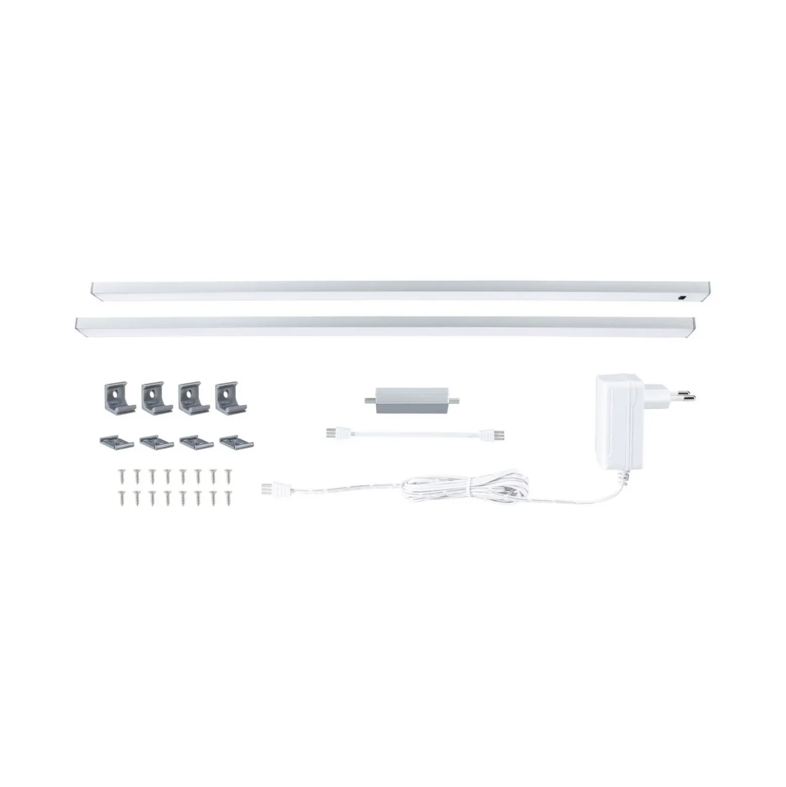 Paulmann Lámpara bajo mueble Inline, kit de inicio de 2 unidades, cromado, 55
