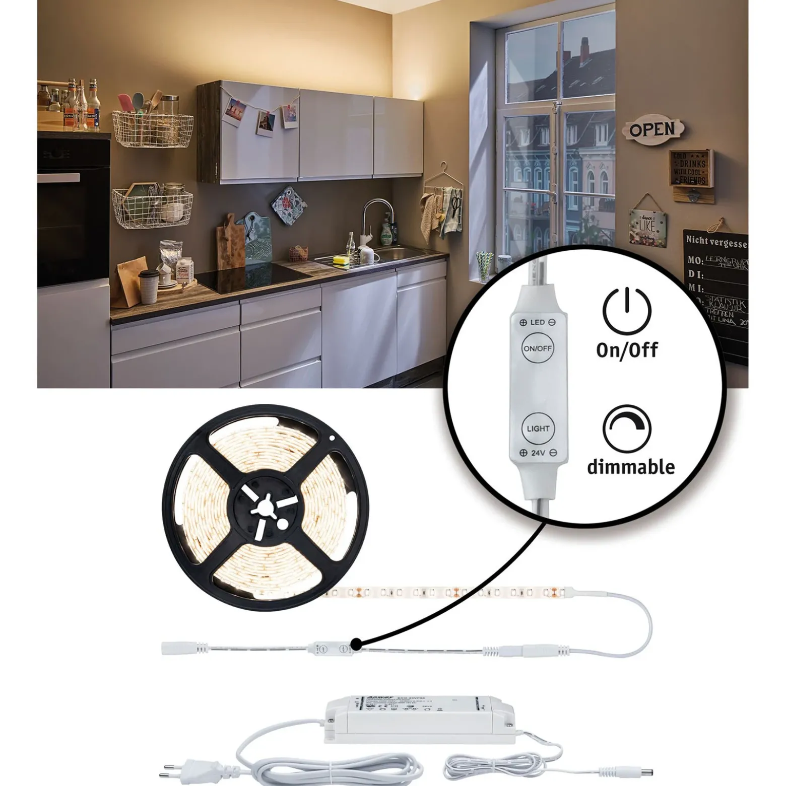 Paulmann Lámpara decorativa LED SimpLED 3 m, 3.000 K