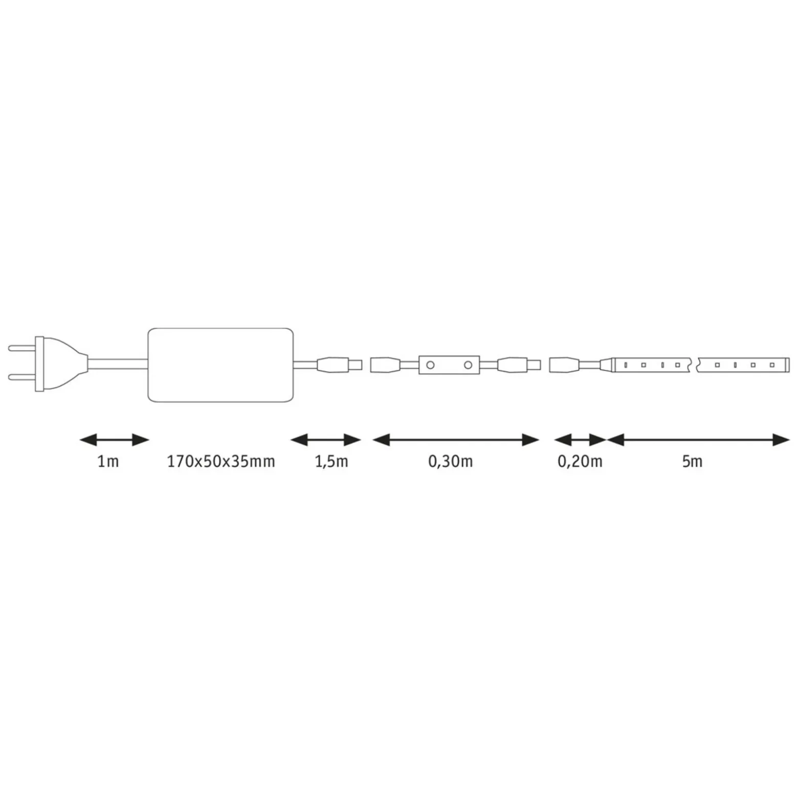 Paulmann Lámpara decorativa LED SimpLED 5 m, 4.000 K