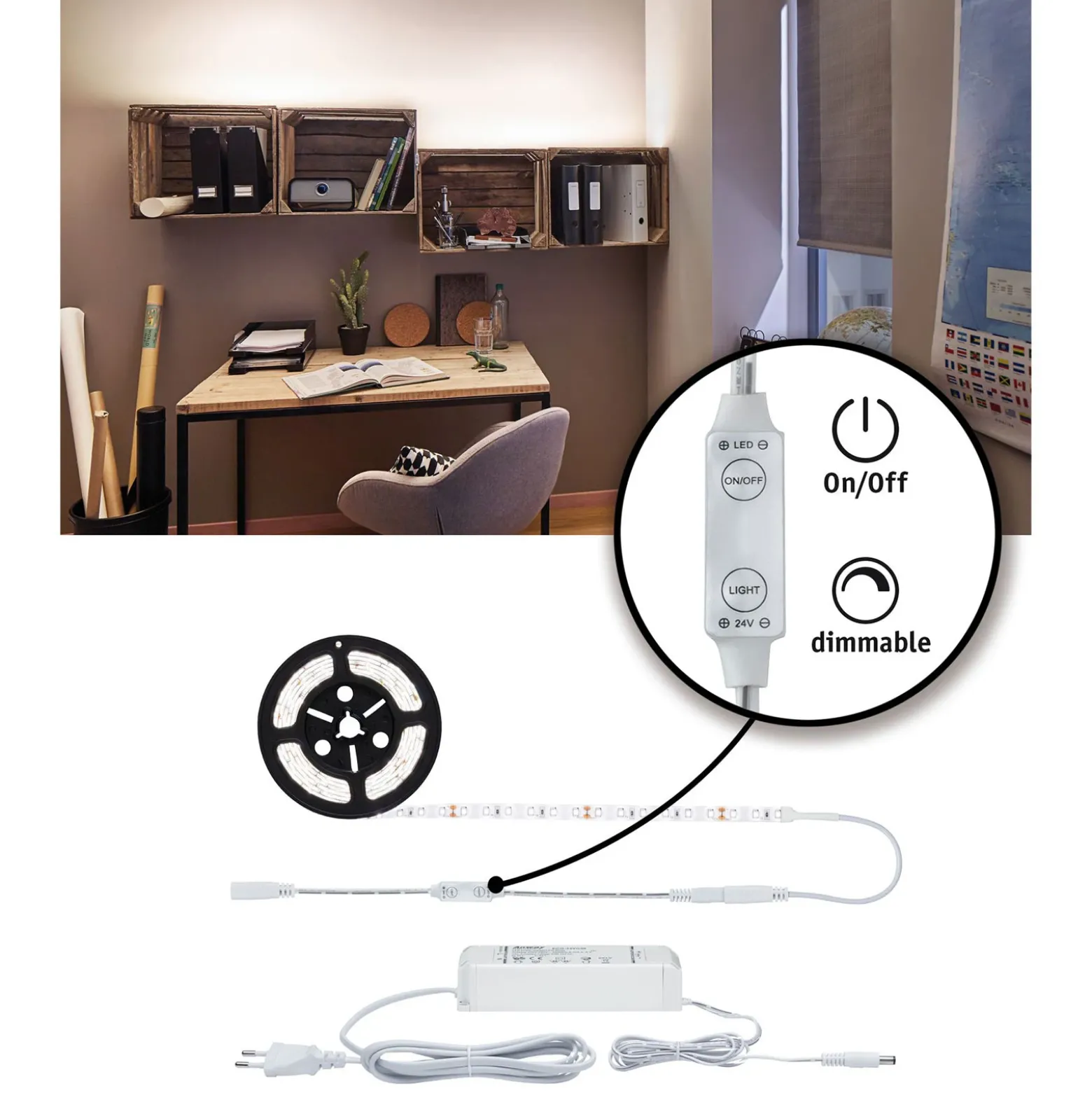 Paulmann Lámpara decorativa LED SimpLED 5 m, 4.000 K