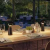 Paulmann lámpara de mesa LED recargable Onzo, negra, plástico, IP44