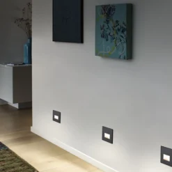 Paulmann lámpara de pared LED empotrable EDGE, negro