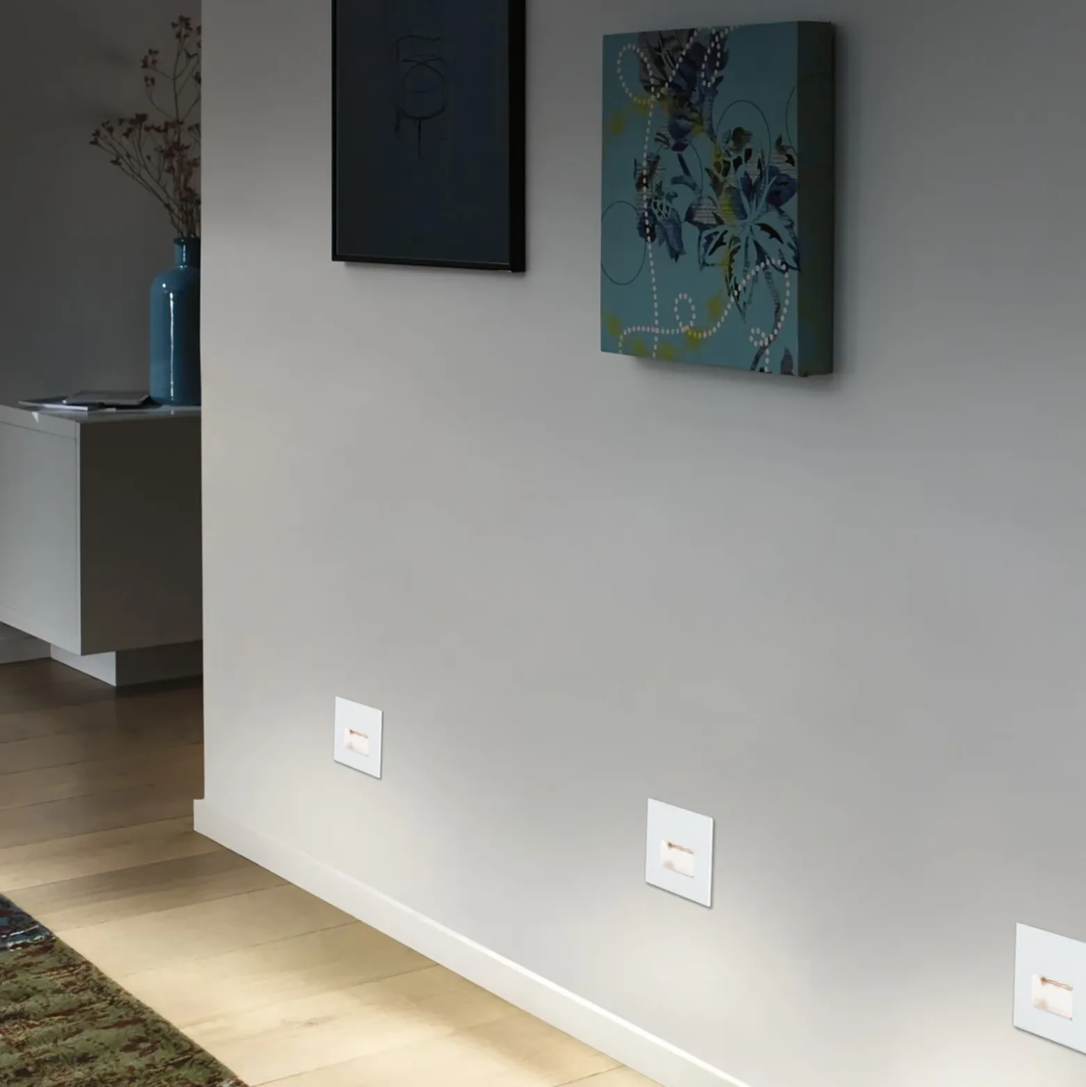 Paulmann lámpara de pared LED empotrable EDGE, blanco