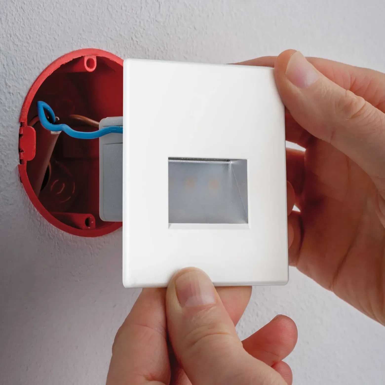 Paulmann lámpara de pared LED empotrable EDGE, blanco