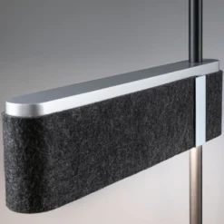 Paulmann lámpara de pie LED Jagun, antracita, fieltro, atenuable en 3