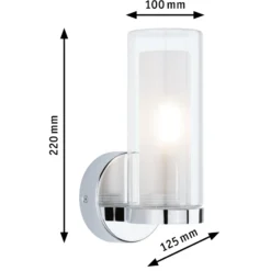 Paulmann Luena aplique IP44 cromo E14 1 luz