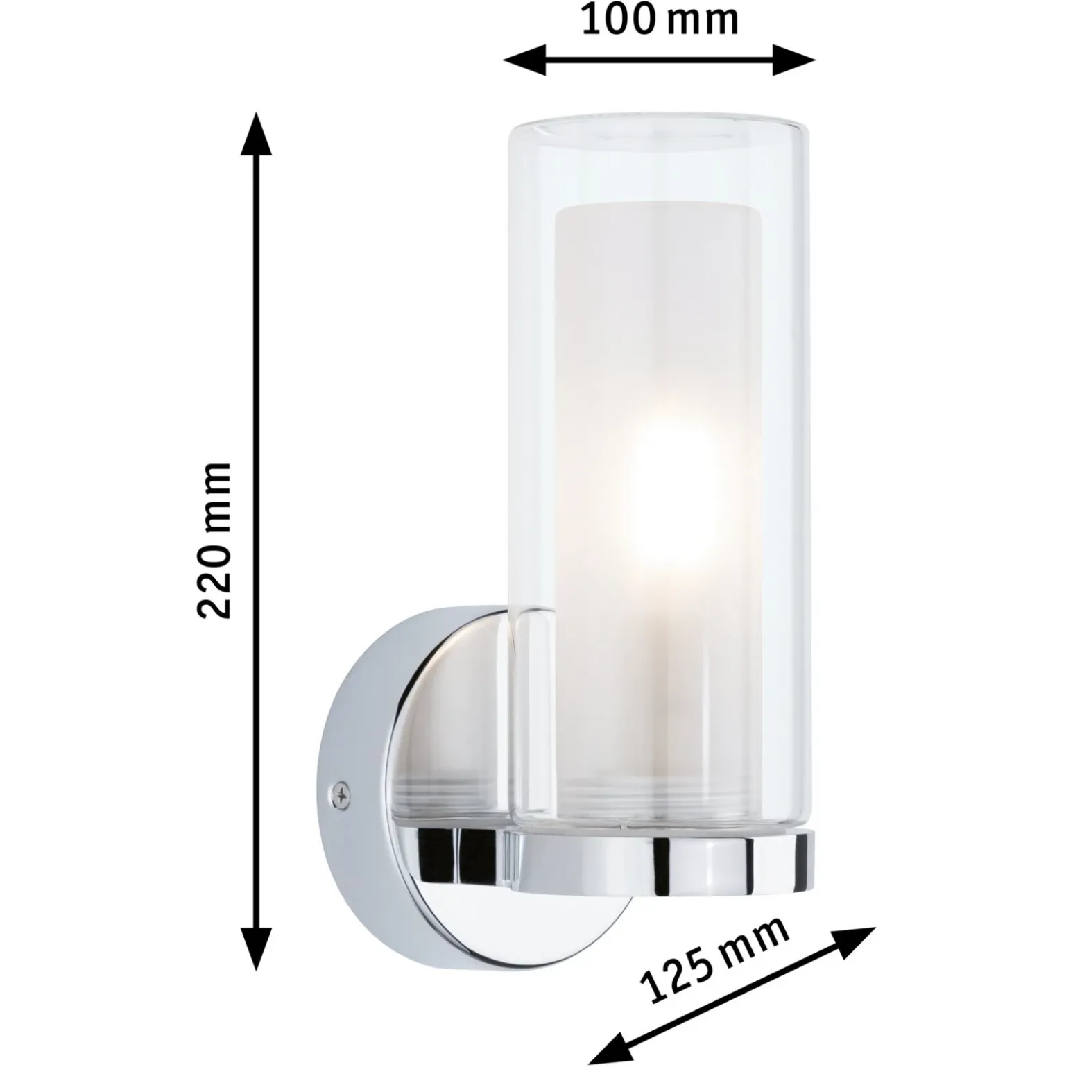 Paulmann Luena aplique IP44 cromo E14 1 luz
