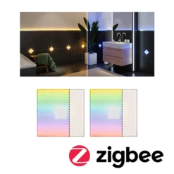Paulmann LumiTiles Square, ZigBee, RGBW, 2 ud