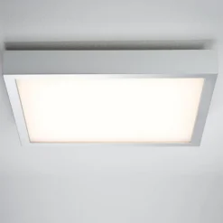 Paulmann Lunar panel LED, angular, cromo, 40x40cm