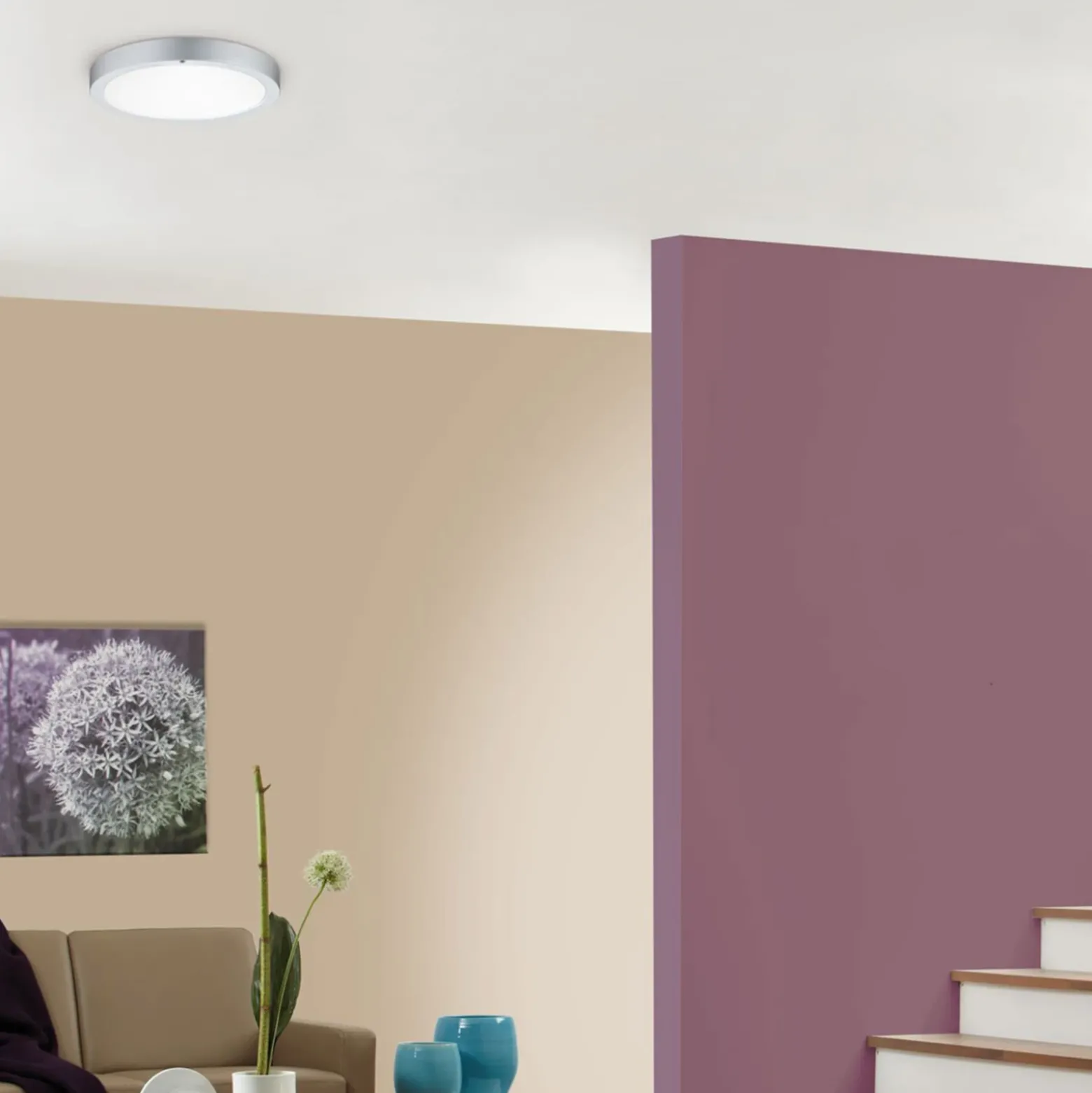 Paulmann Lunar panel LED, redondo, Ø 30 cm, cromo