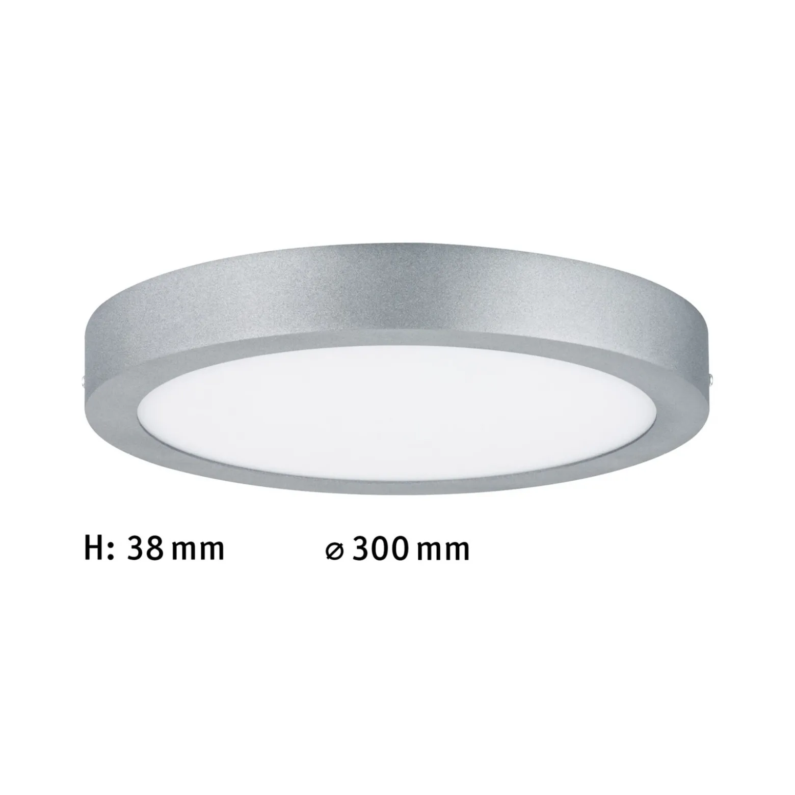 Paulmann Lunar panel LED, redondo, Ø 30 cm, cromo