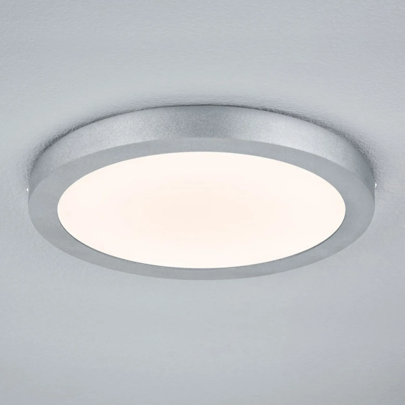 Paulmann Lunar panel LED, redondo, Ø 30 cm, cromo