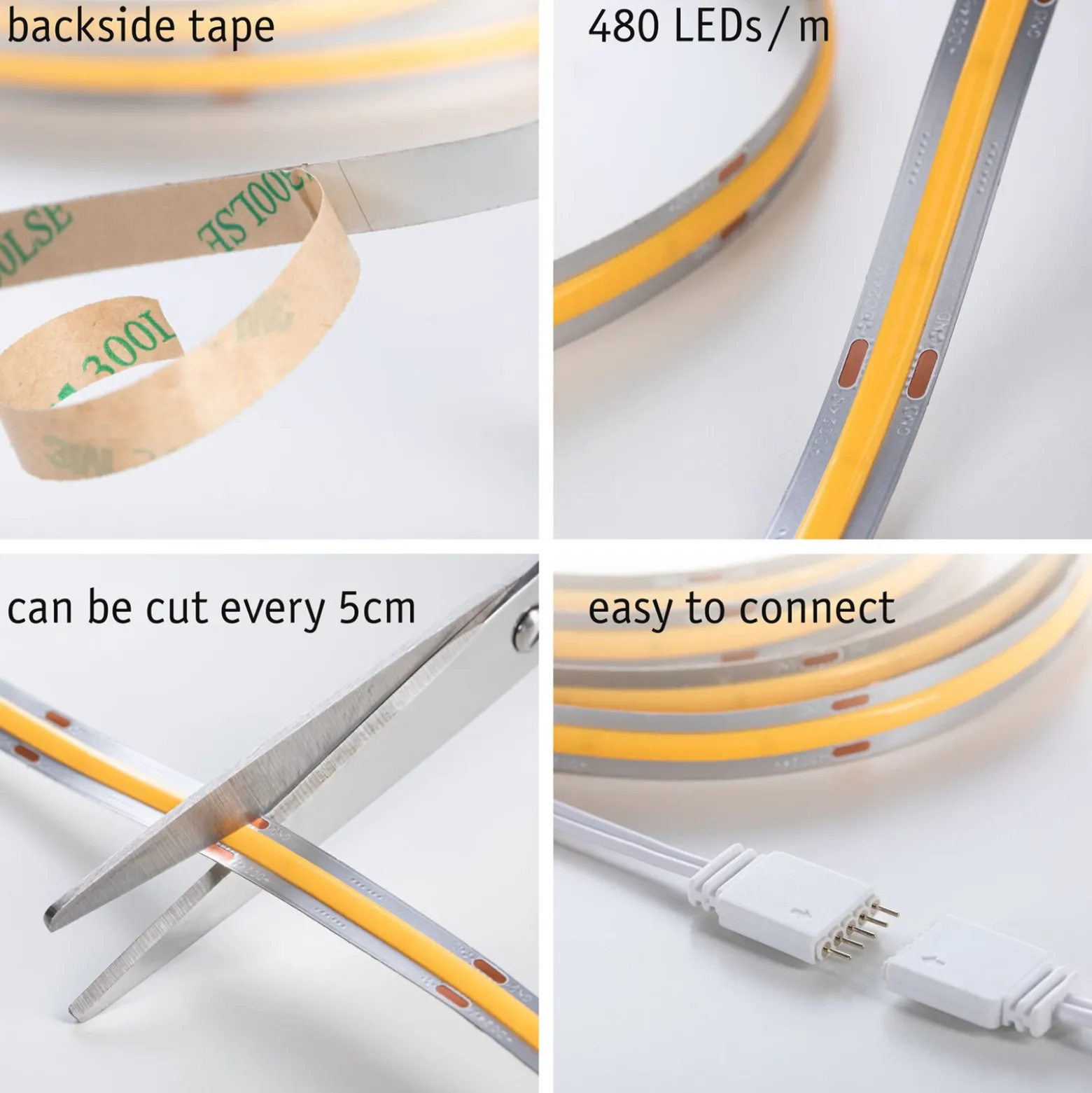 Paulmann MaxLED 500 COB IP20 blanco cálido 1,5m