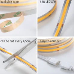Paulmann MaxLED 1000 COB IP20 blanco cálido 1,5m