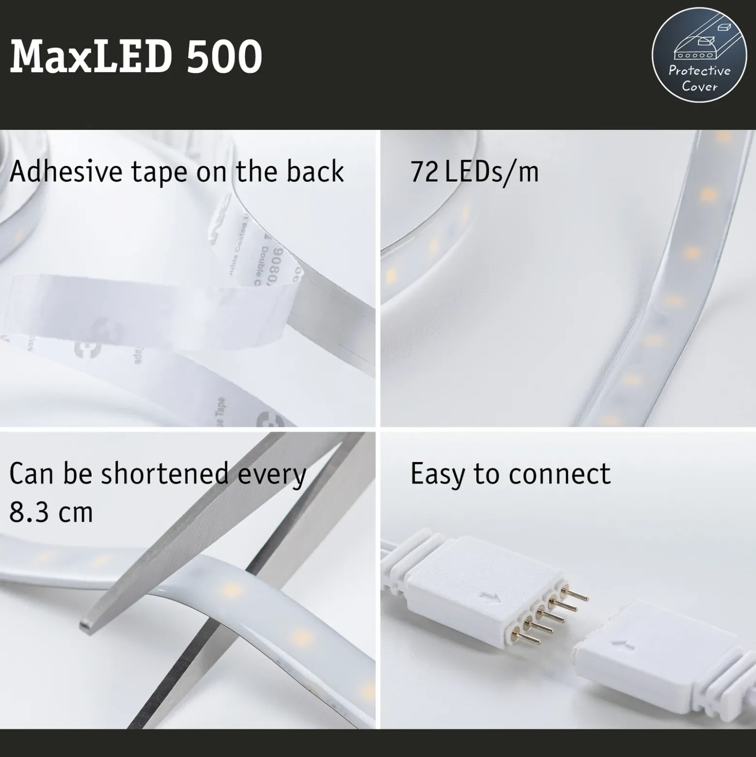 Paulmann MaxLED 500 Tira IP44 2,5m luz diurna