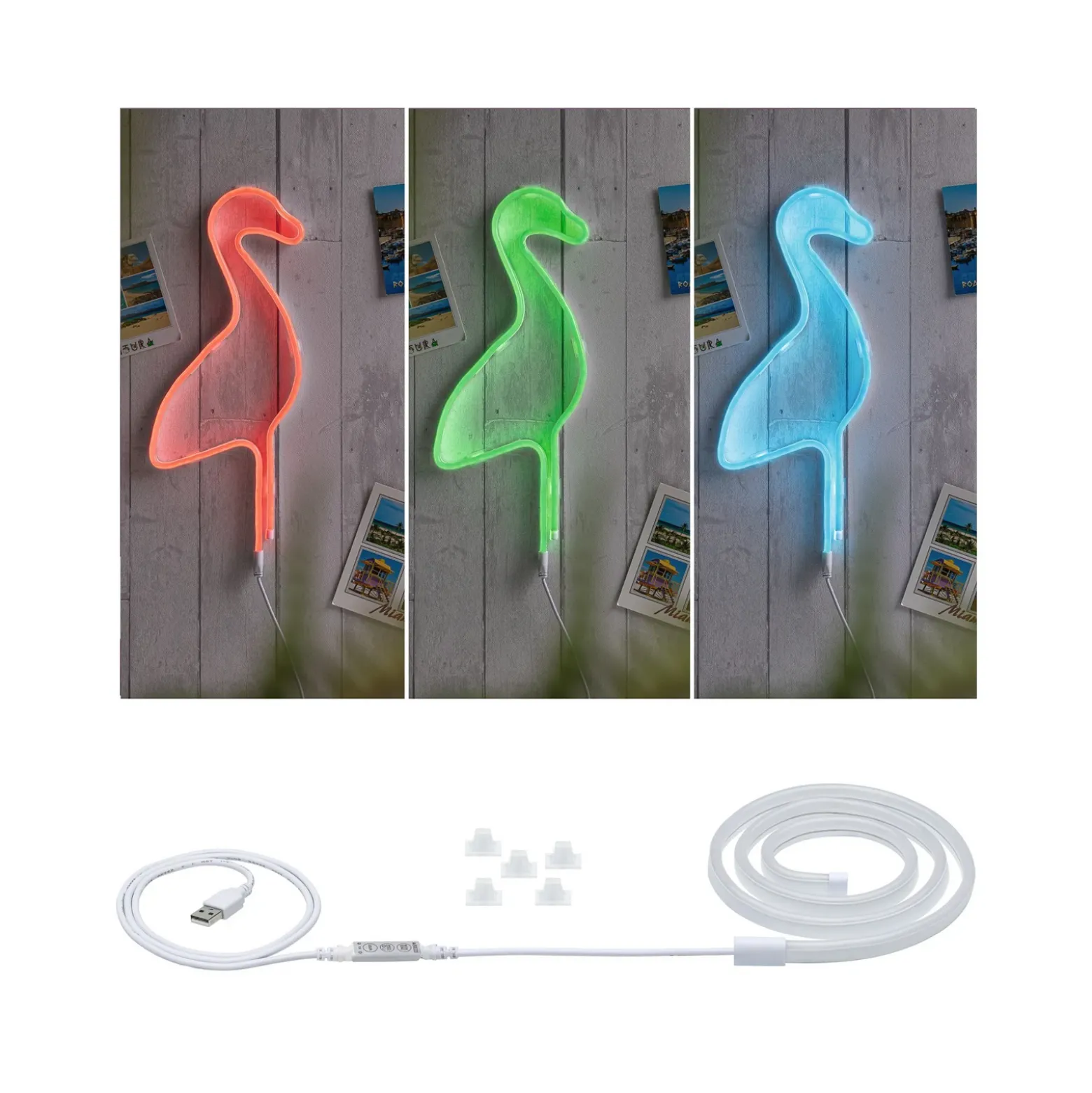 Paulmann Neon Colorflex tira LED, RGB, USB, 1 m
