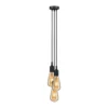 Paulmann Neordic Ketil colgante 3 luces negro