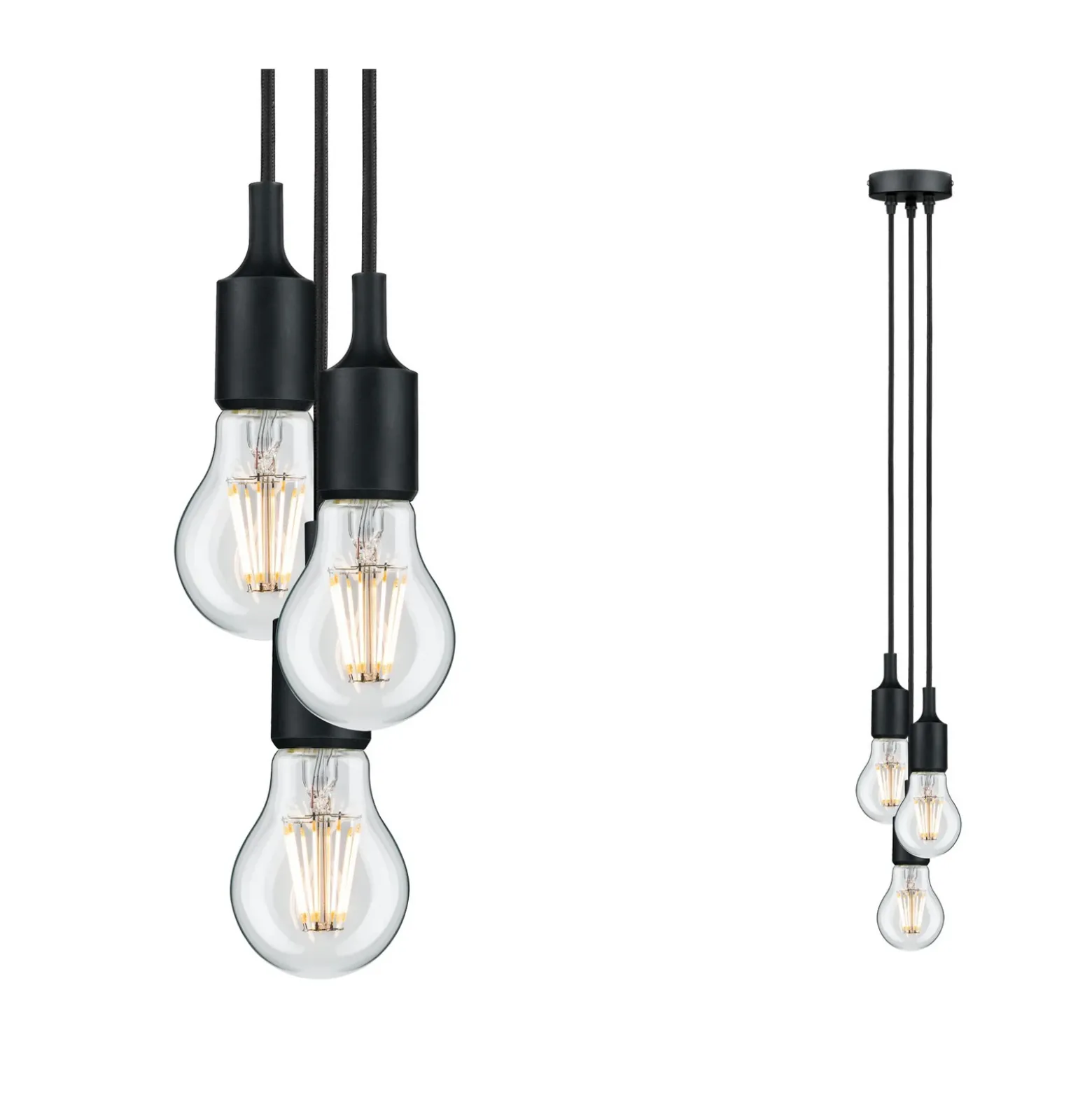 Paulmann Neordic Ketil colgante 3 luces negro