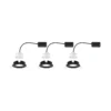 Paulmann Nova Coin set 3 redondo rígido negro