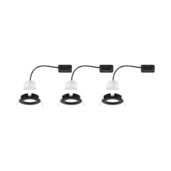 Paulmann Nova Coin set 3 redondo rígido negro