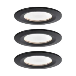Paulmann Nova Coin 3x redondo dim 3 rígido negro