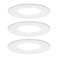 Paulmann Nova empotrada LED 3 ud. rígido, blanco